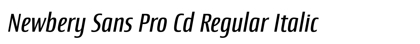 Newbery Sans Pro Cd Regular Italic